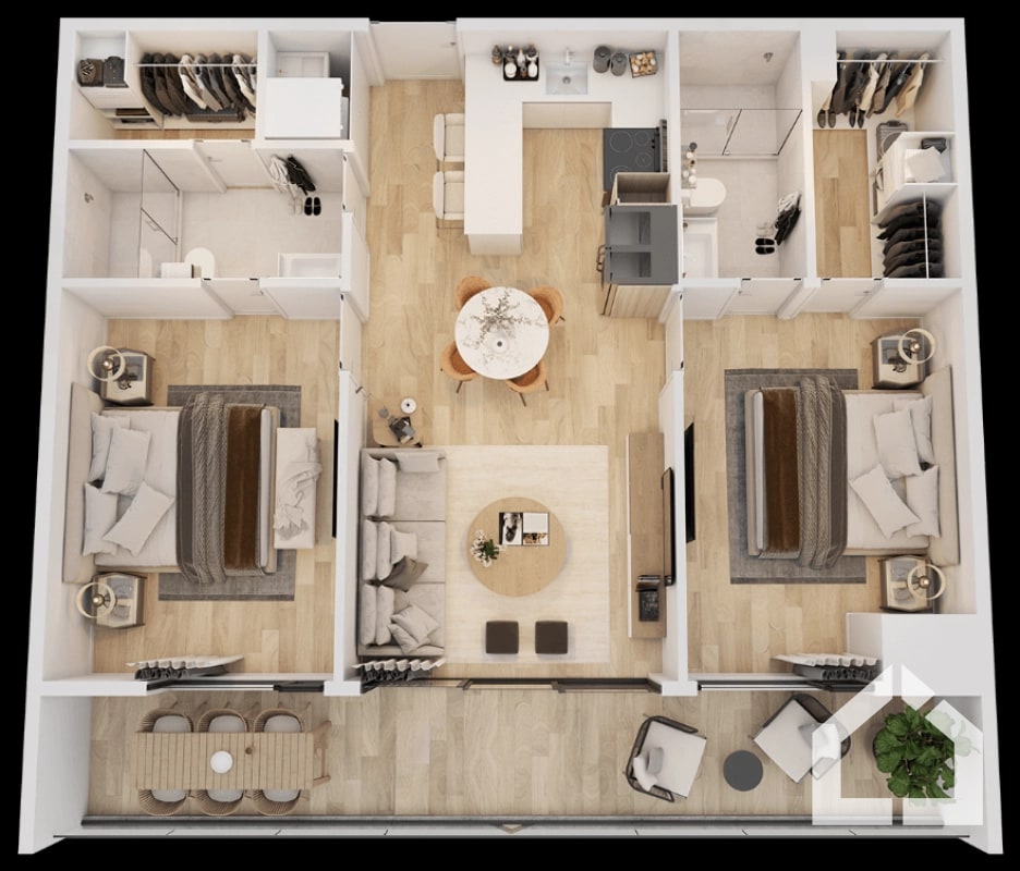 Apartamento de 2 habitaciones en excelente ubicación en Ferré 10, zona 10 - 1