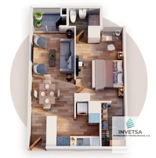 CONDADO CATORCE ZONA 14 LA VILLA APARTAMENTO AMUEBLADO — Apartamento en Alquiler en La Villa, Zona 14, Guatemala, Ciudad — miniatura 4 de 11