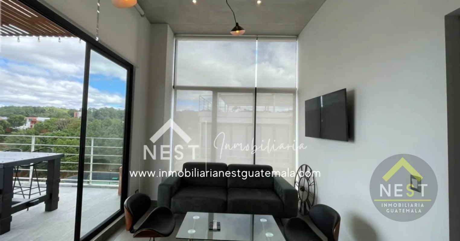 Penthouse amueblado con acabados de lujo y una terraza única, en Renta | SHIFT CAYALÁ - Zona 16 - 11
