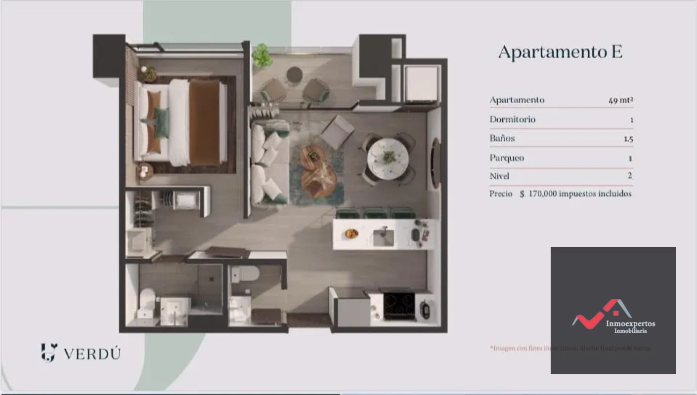 APARTAMENTO EN VENTA ZONA 13 EDIFICIO VERDU - 14