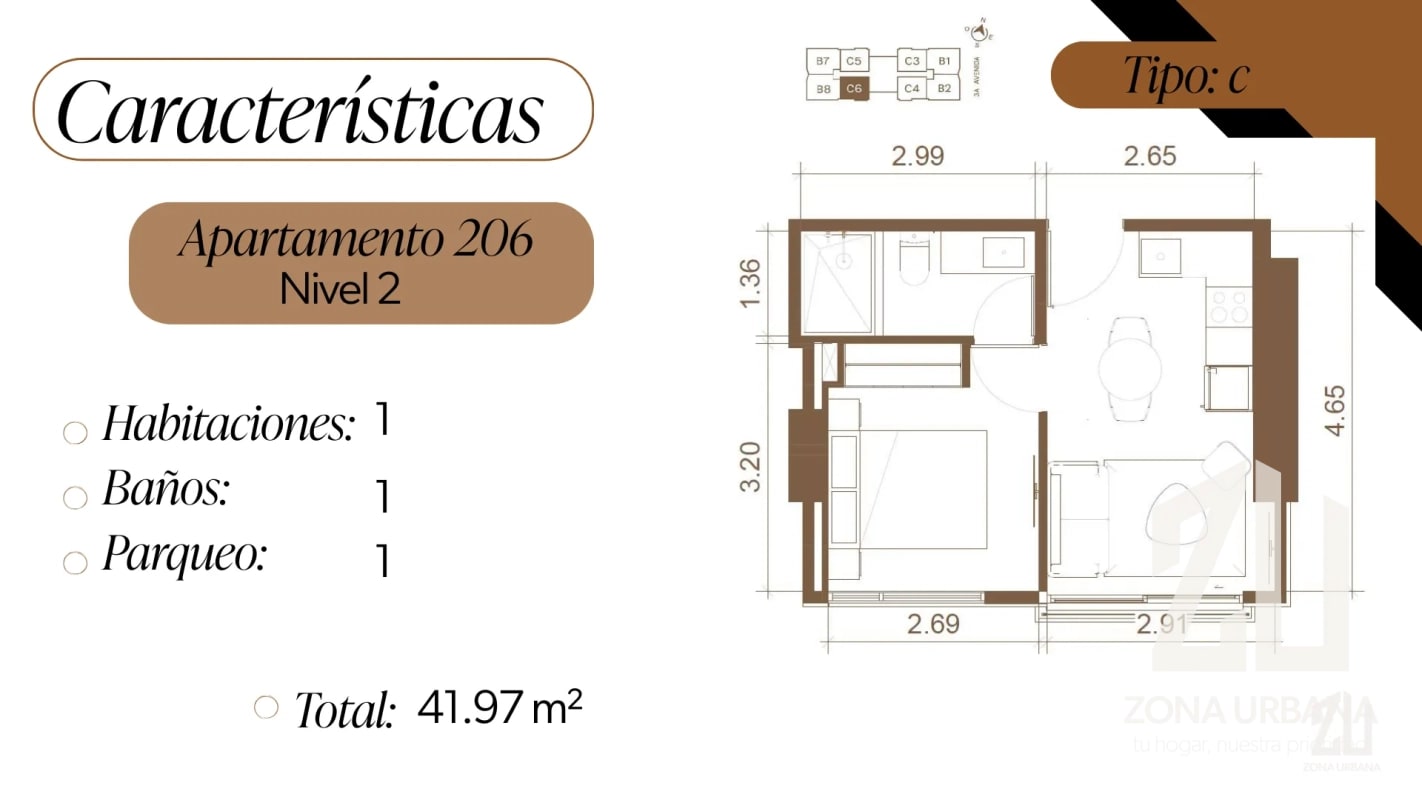 Apartamento ideal para inversión en VERVE, Zona 14 - 2