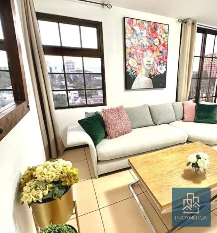 Apartamento amueblado en alquiler, Edificio Madeleine, Zona 10 - 11