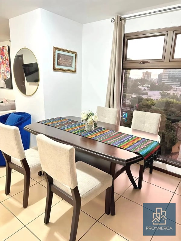 Apartamento amueblado en alquiler, Edificio Madeleine, Zona 10 - 9