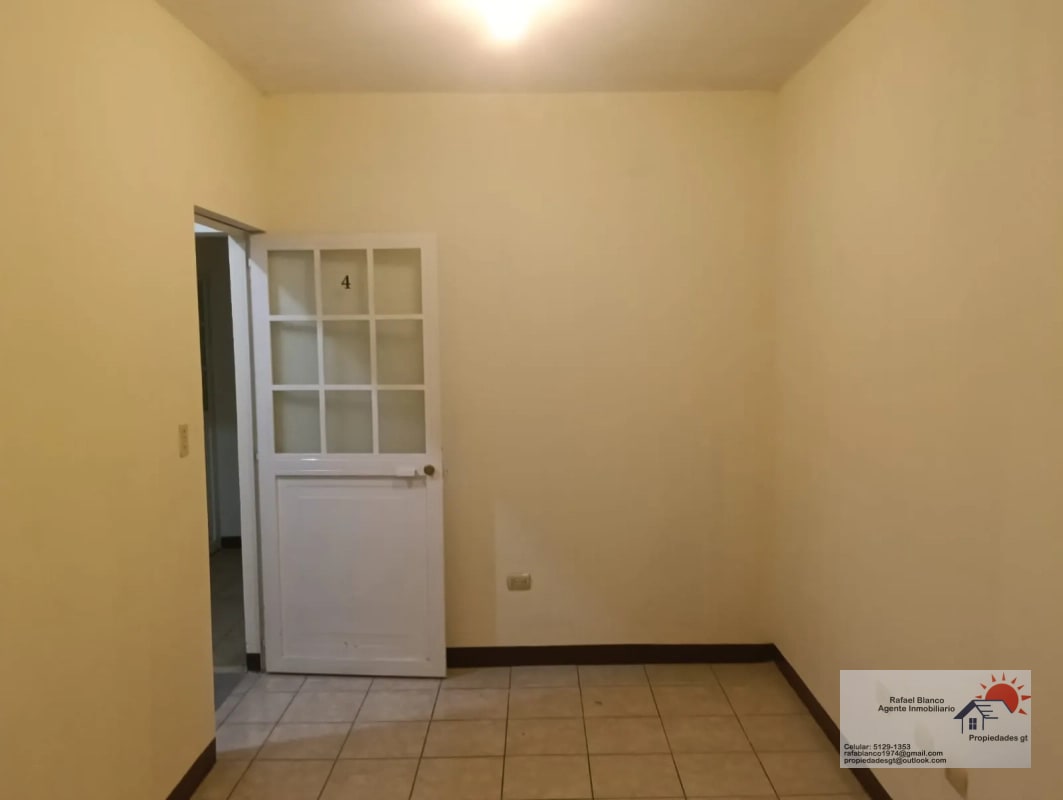 RENTO APTO ZONA 1, DE 2 HAB/SALA,COMEDOR,COCINA/1 BAÑO/1 PARQUEO MOTO/Q.3500 - 8