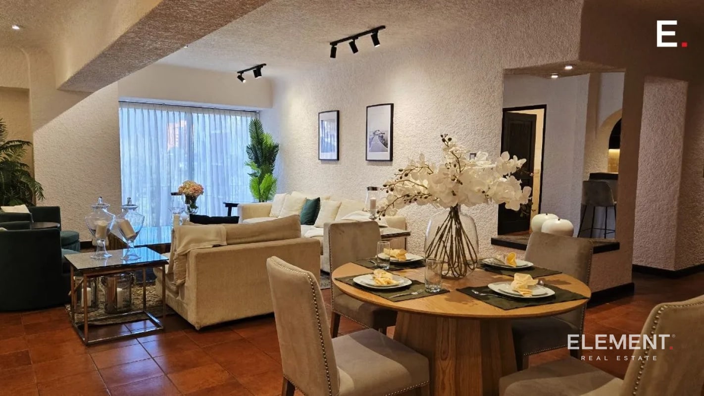 Apartamento con jardín y amueblado en renta- Mediterraneo VH1, Z. 15 - 15