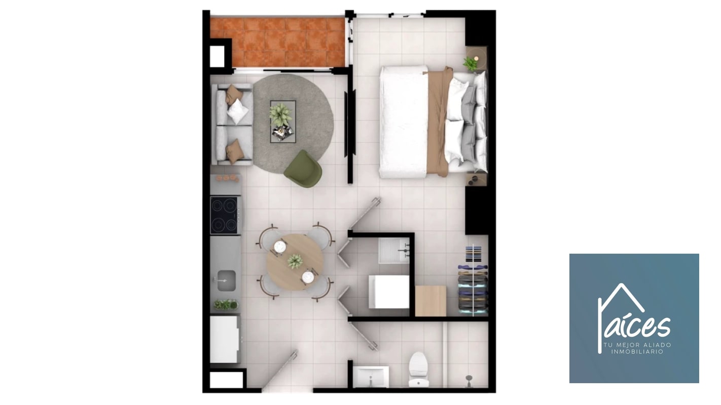 Apartamento estudio en venta MINERVA Zona 2 (D) - 8