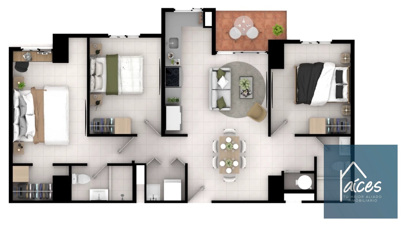 Apartamento estudio en venta MINERVA Zona 2 (D) - 9