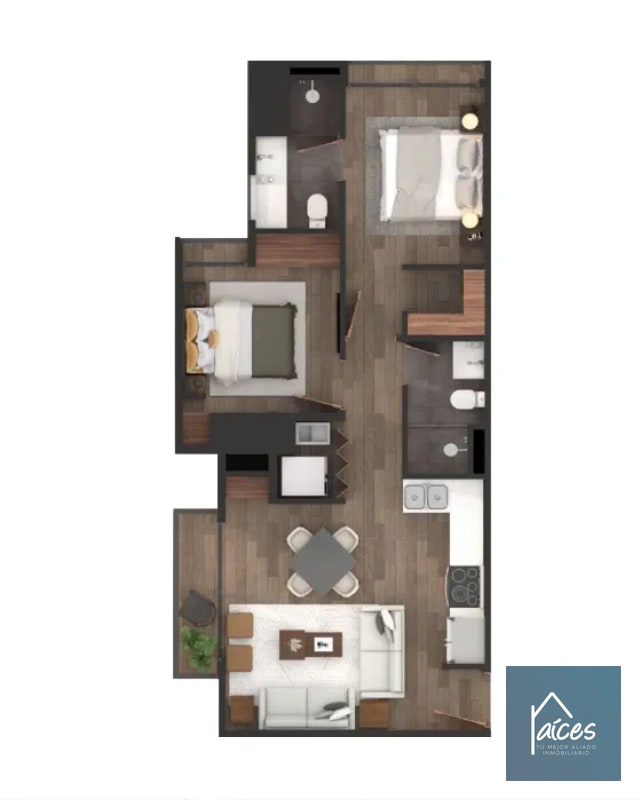 Apartamento en venta Modelo 2 CASA TAURE Zona 10 (D) - 5