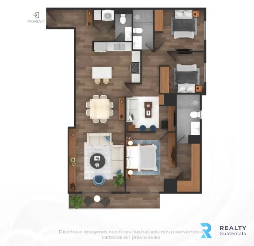 PROYECTO Apartamentos para estrenar Casalini Los Arcos, Zona 10 — Apartamento en Venta en Casalini Los Arcos, Zona 10, Guatemala, Ciudad — foto 6 de 14