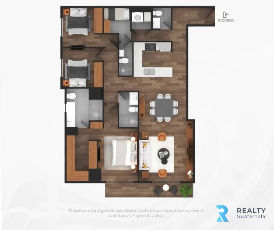 PROYECTO Apartamentos para estrenar Casalini Los Arcos, Zona 10 - 4