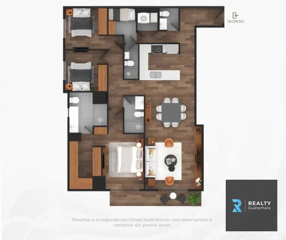 PROYECTO Apartamentos para estrenar Casalini Los Arcos, Zona 10 — Apartamento en Venta en Casalini Los Arcos, Zona 10, Guatemala, Ciudad — foto 5 de 14