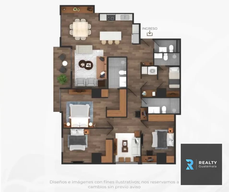 PROYECTO Apartamentos para estrenar Casalini Los Arcos, Zona 10 — Apartamento en Venta en Casalini Los Arcos, Zona 10, Guatemala, Ciudad — foto 4 de 14
