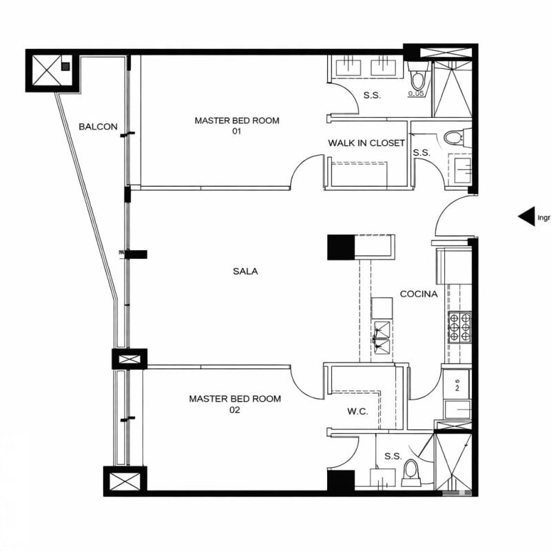 Apartamento de 2 dormitorios con vista verde garantizada en Oakland, Zona 10 - 1