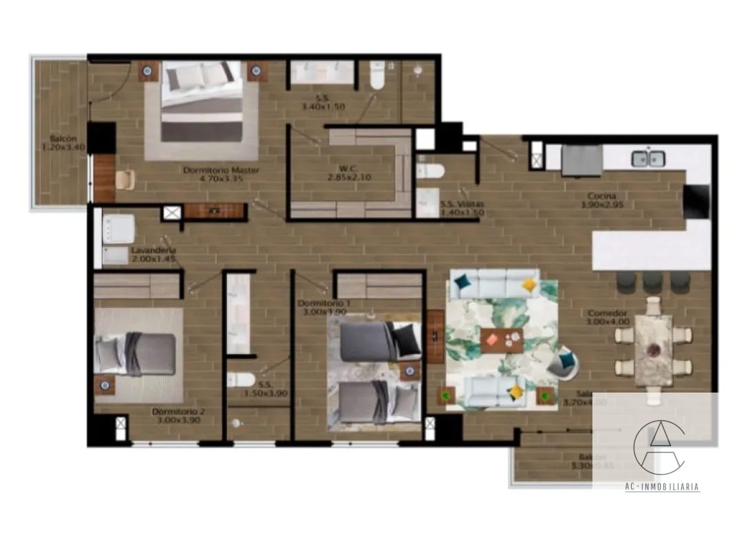 Apartamento en venta en Borghetto, zona 15 Vh1. — Apartamento en Venta en Borguetto, Zona 15, Guatemala, Ciudad — foto 2 de 17