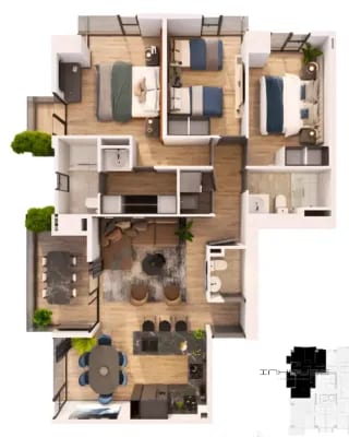 APARTAMENTO EN VENTA ZONA 15 VH1 PARA ESTRENAR, VANTIER — Apartamento en Venta en Vista Hermosa I, Zona 15, Guatemala, Ciudad — miniatura 9 de 9